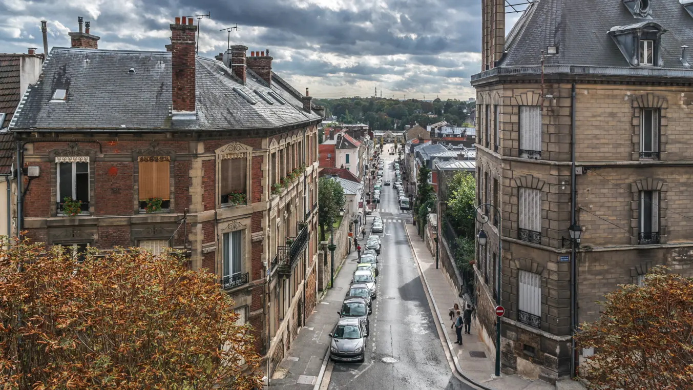 centre-ville d'une ville du val d'oise