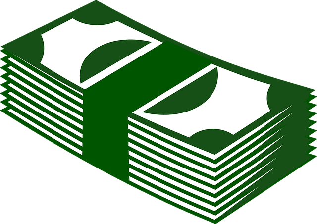 Illustration of a wad of cash on a gray background