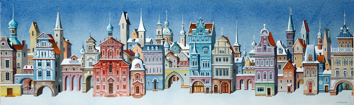 vladimir-shpitalnik-watercolor-city-houses-fine-art