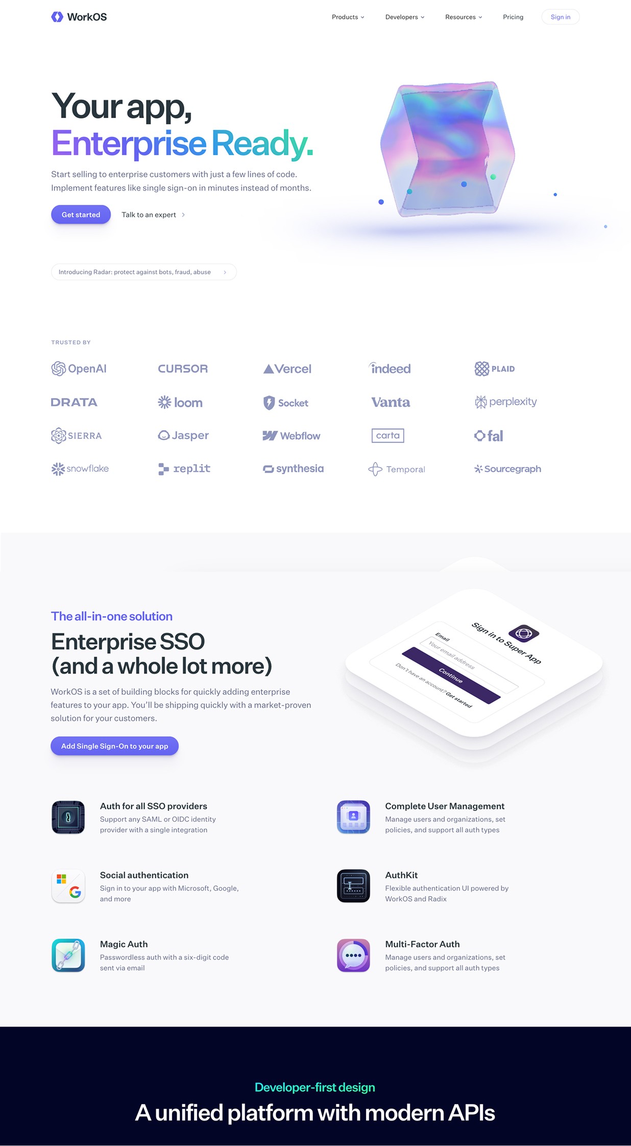 Best website - Workos