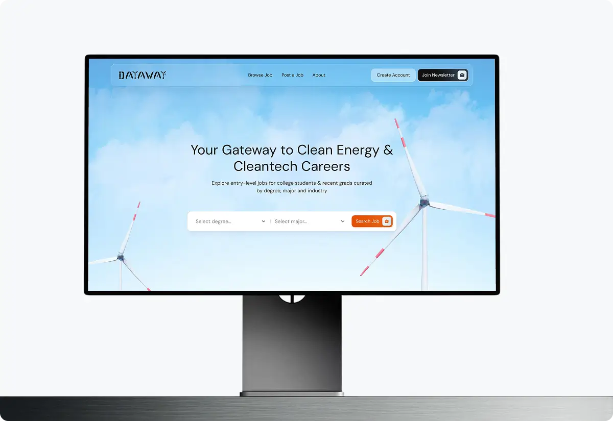 Landing page mockup
