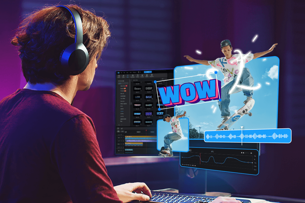man editing a video - YouTube Automation Agency
