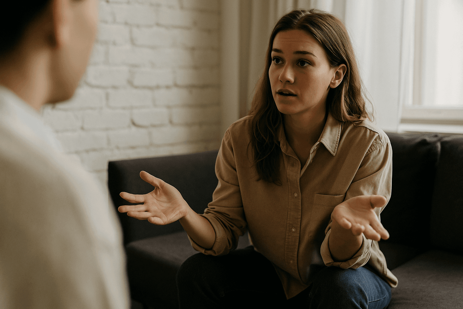 foto de mujer estableciendo límites sanos
