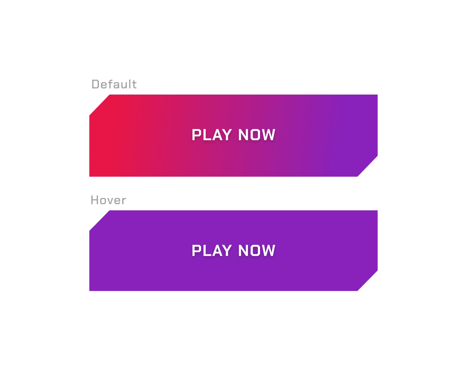 Button asset showing default and hover