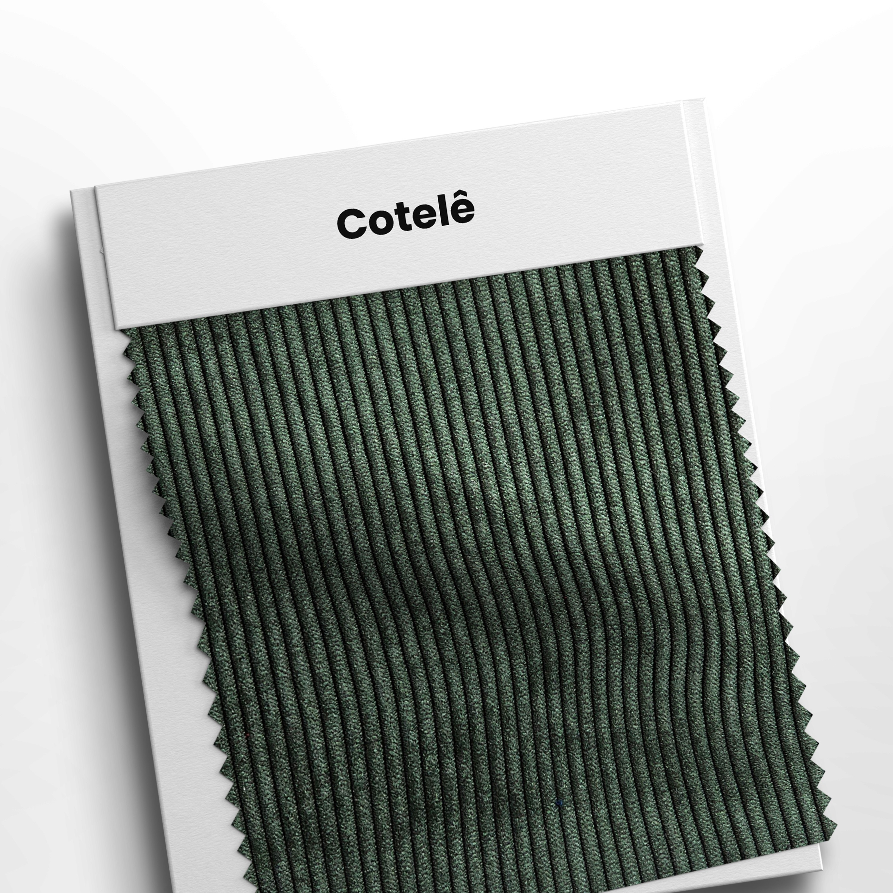 mostruário com veludo cotelê verde