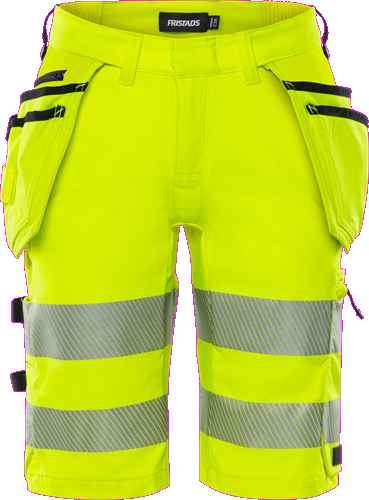 Werkshort voor dames — FRISTADS High vis stretch damesshorts klasse 1 2667 GSTP