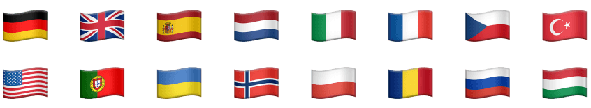 In anny können viele verschiedene Sprachen angezeigt werden