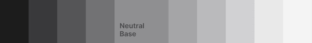 Neutral Base Colour Scale
