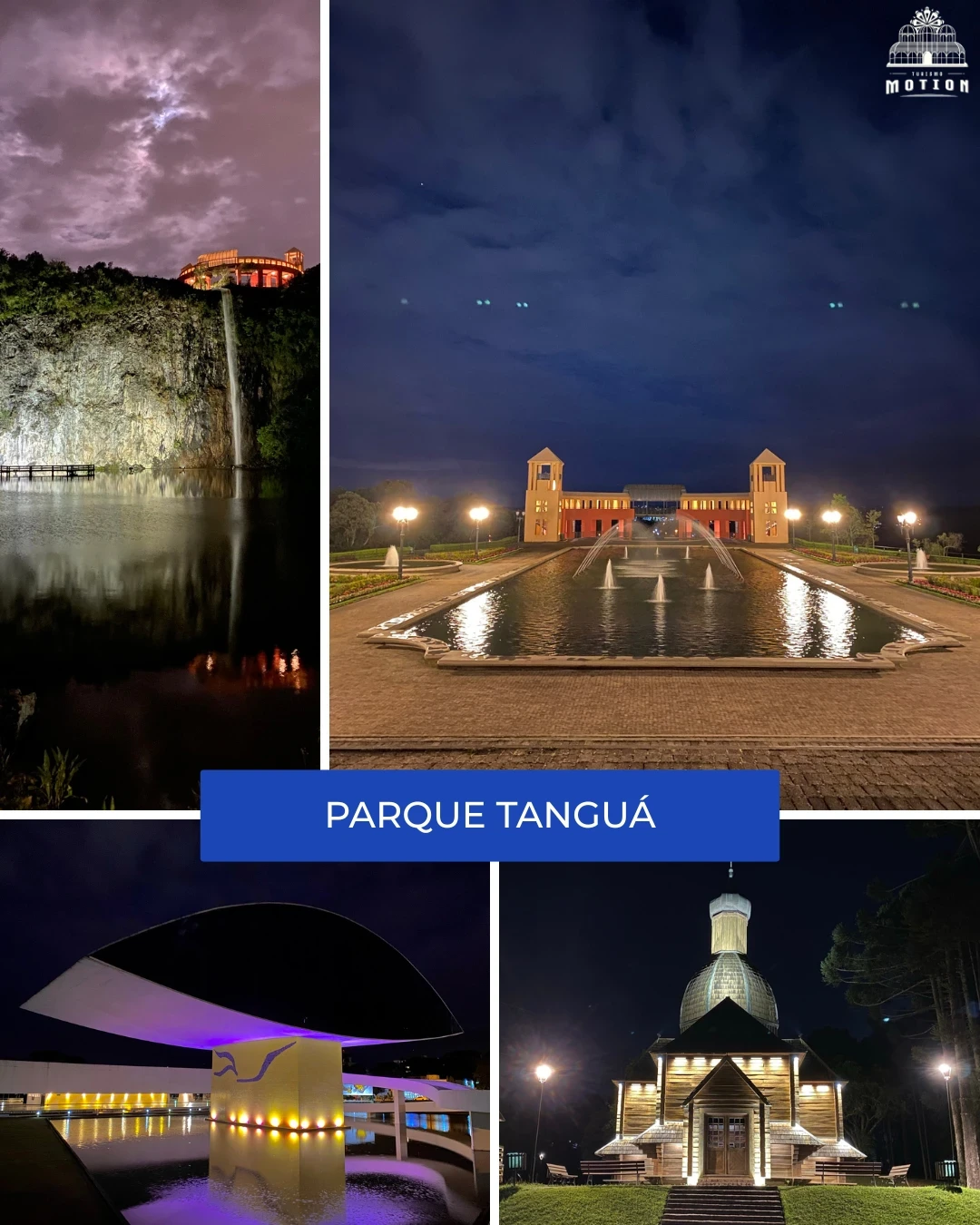 Parque Tanguá de noite  - Motion Turismo
