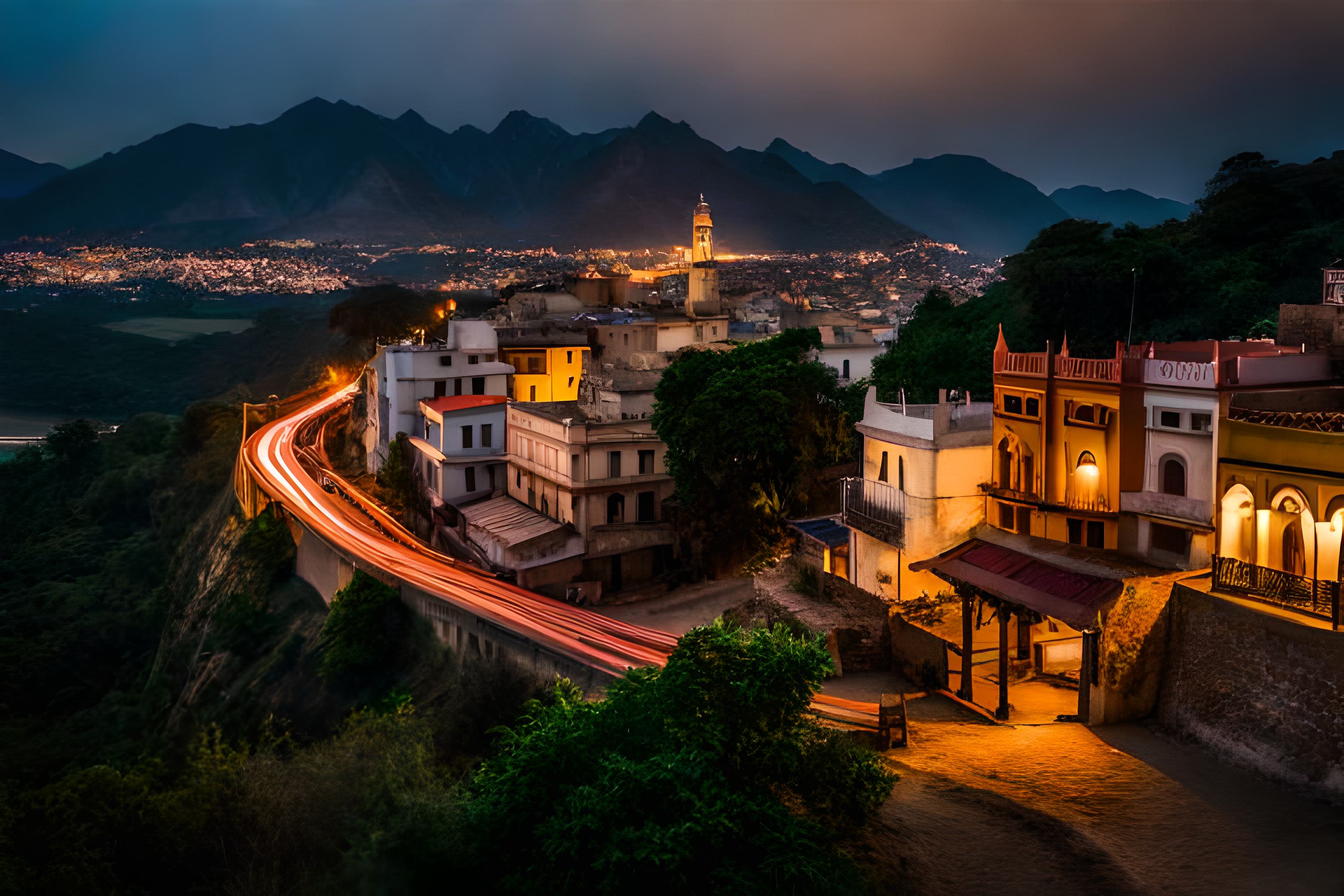red train travelling near body of water