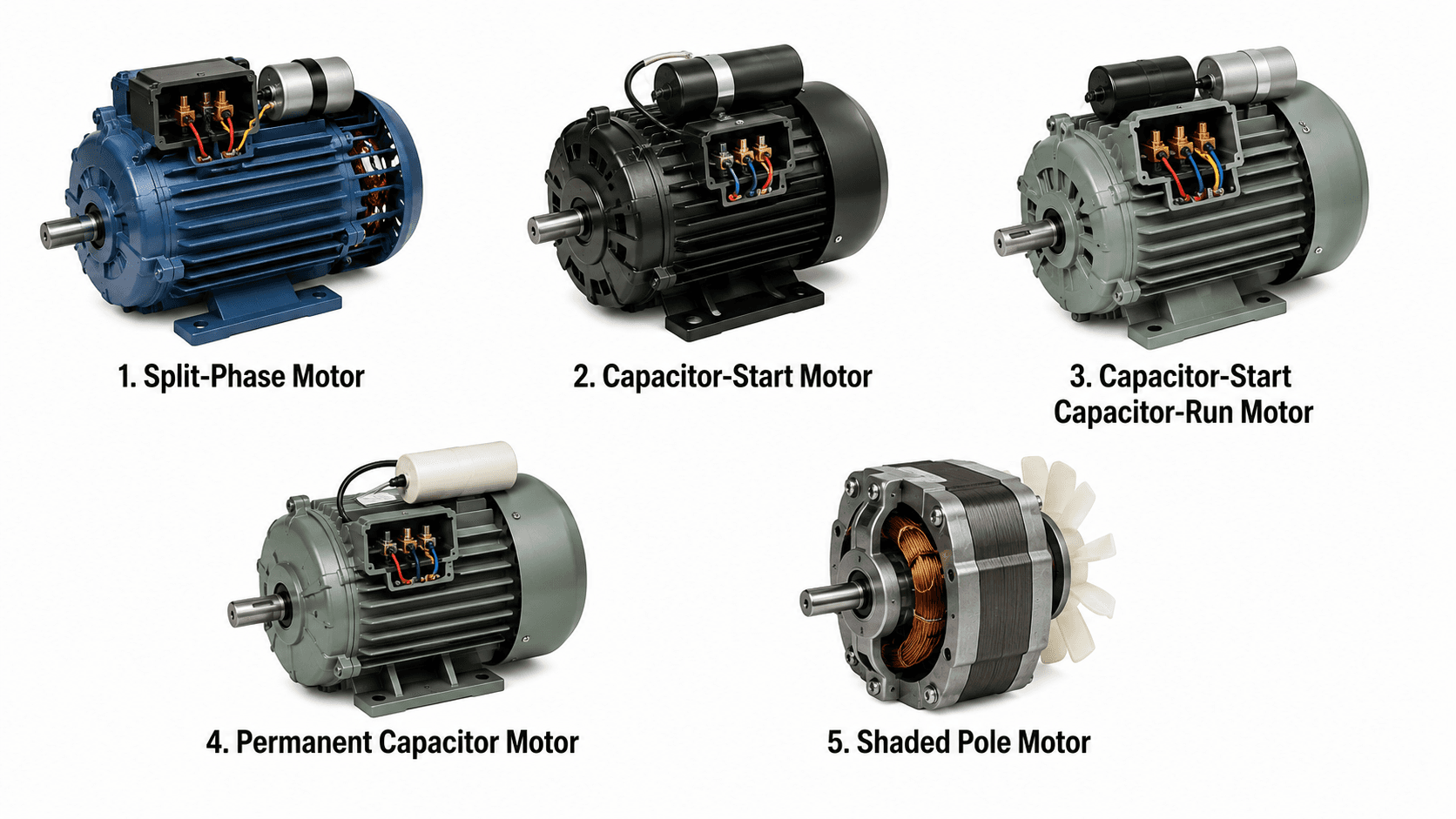 types of single phase induction motor