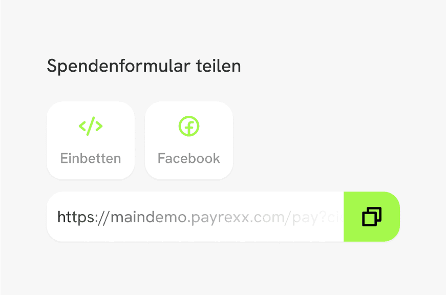 Online Spendeformular versenden
