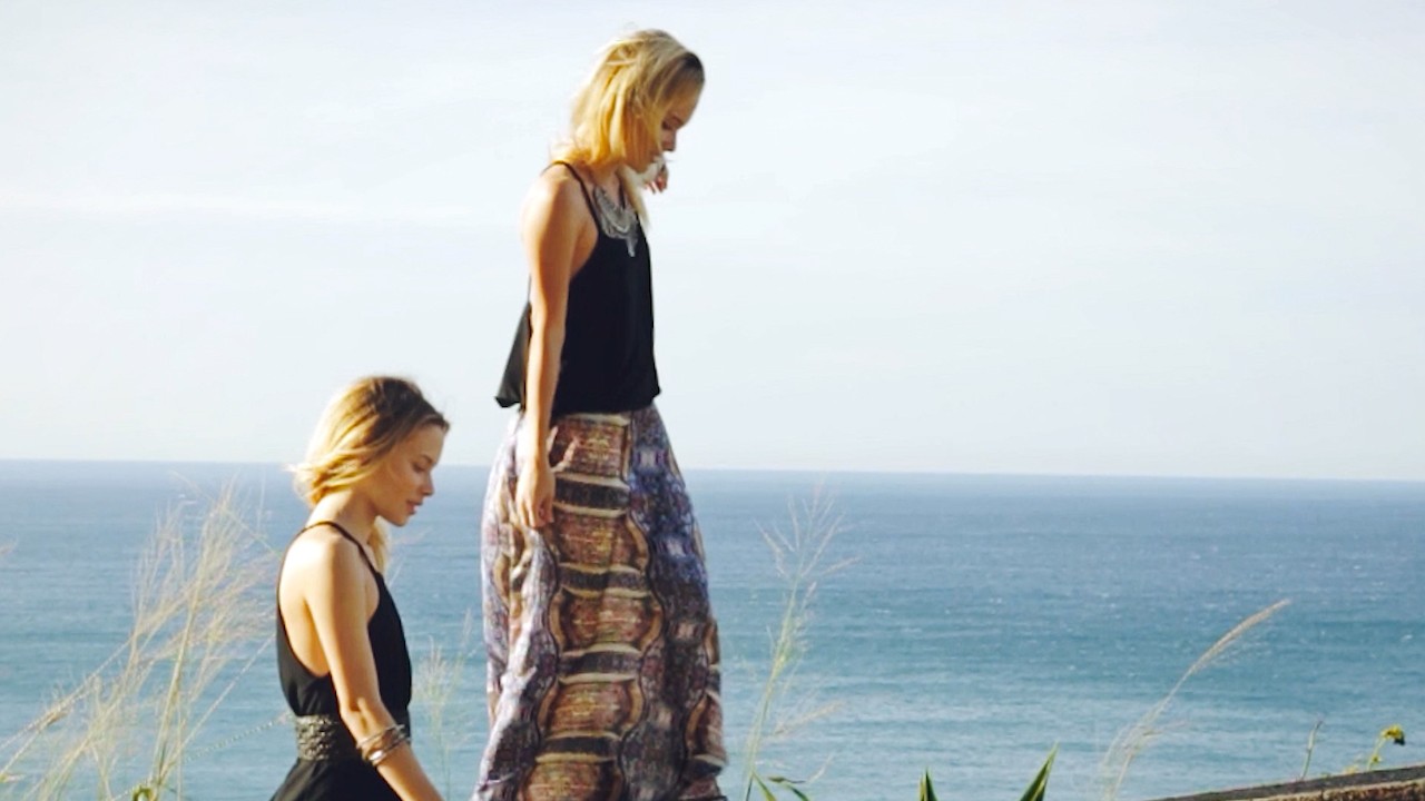 Editorial fashion film of two women walking