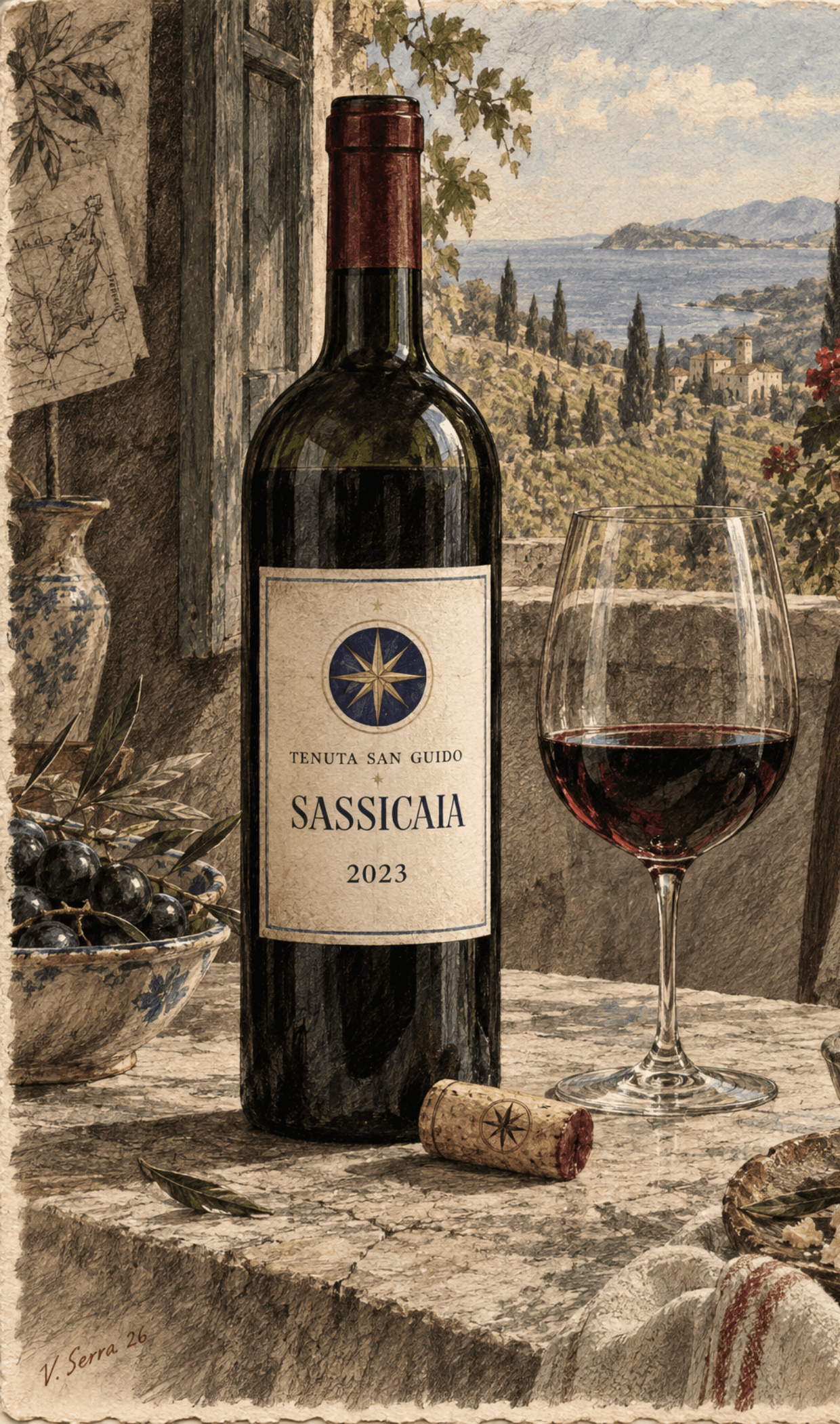 Sassicaia 2023 editorial image