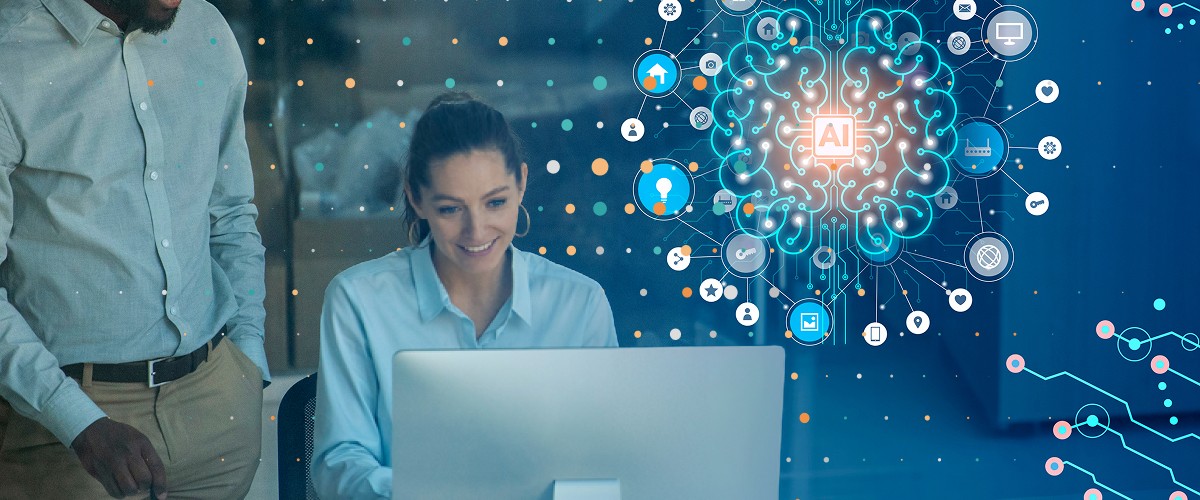 person using ai tool job