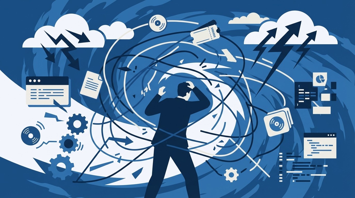 Operating Without Reliable Writebacks Feels Like This concept illustration - RadMedia