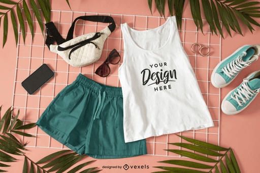 summer clothes mockup