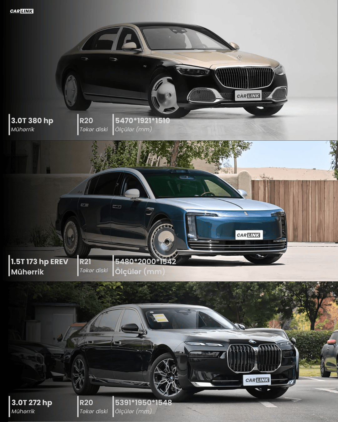 Maextro S800,Mercedes-Maybach S-Class və BMW 7 Series Texniki Xüsusiyyətləri
