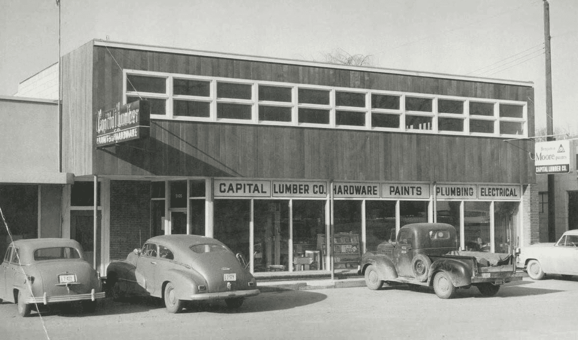 An image of the storefront of Capital Lumber Company in Boise, Idaho