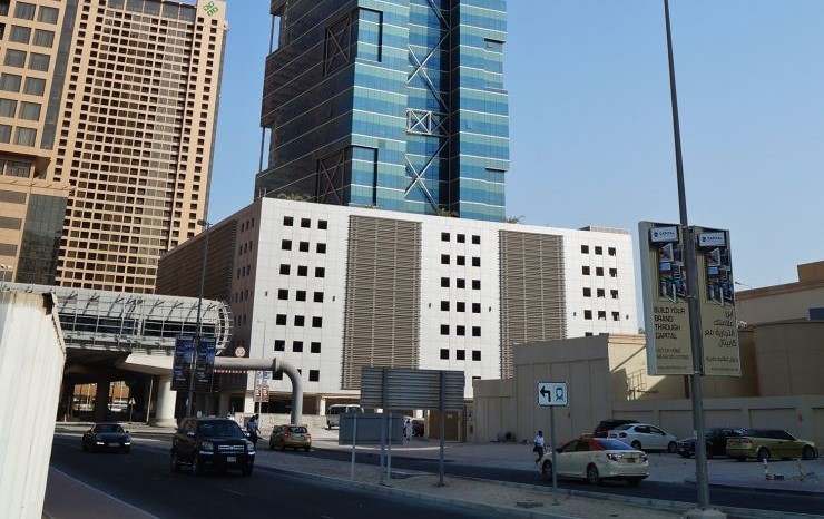 Modern exterior of The One Tower in Barsha Heights, a prime commercial hub for real estate investors.