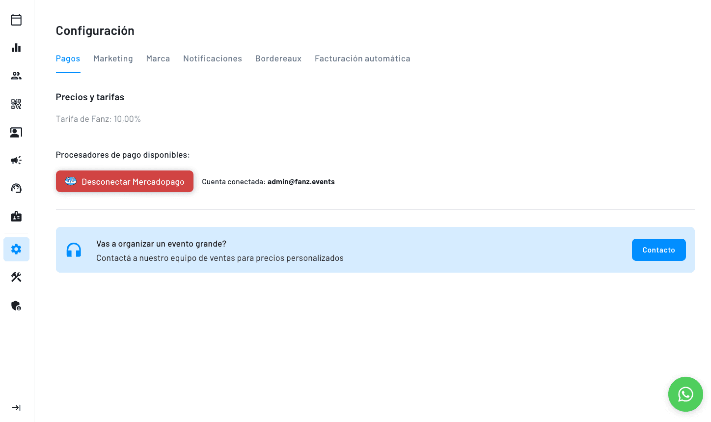 integración local con el gobierno AFIP y con MercadoPago