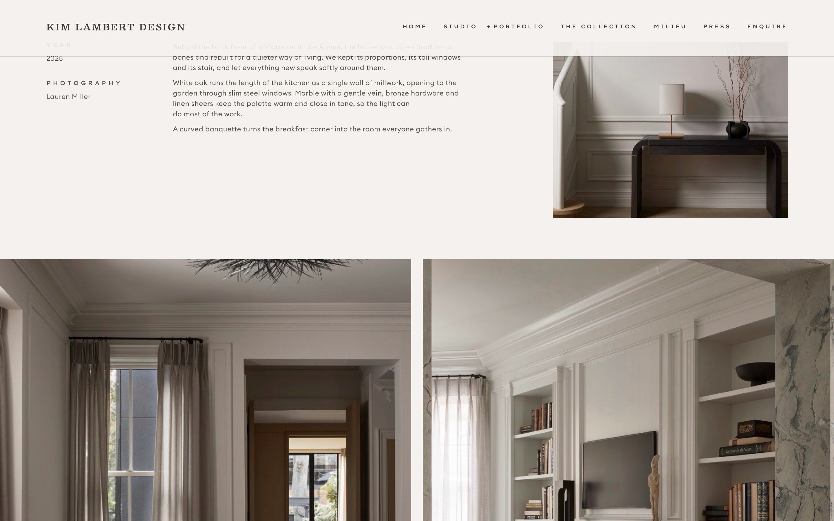 Interior design studio: project text and photographs