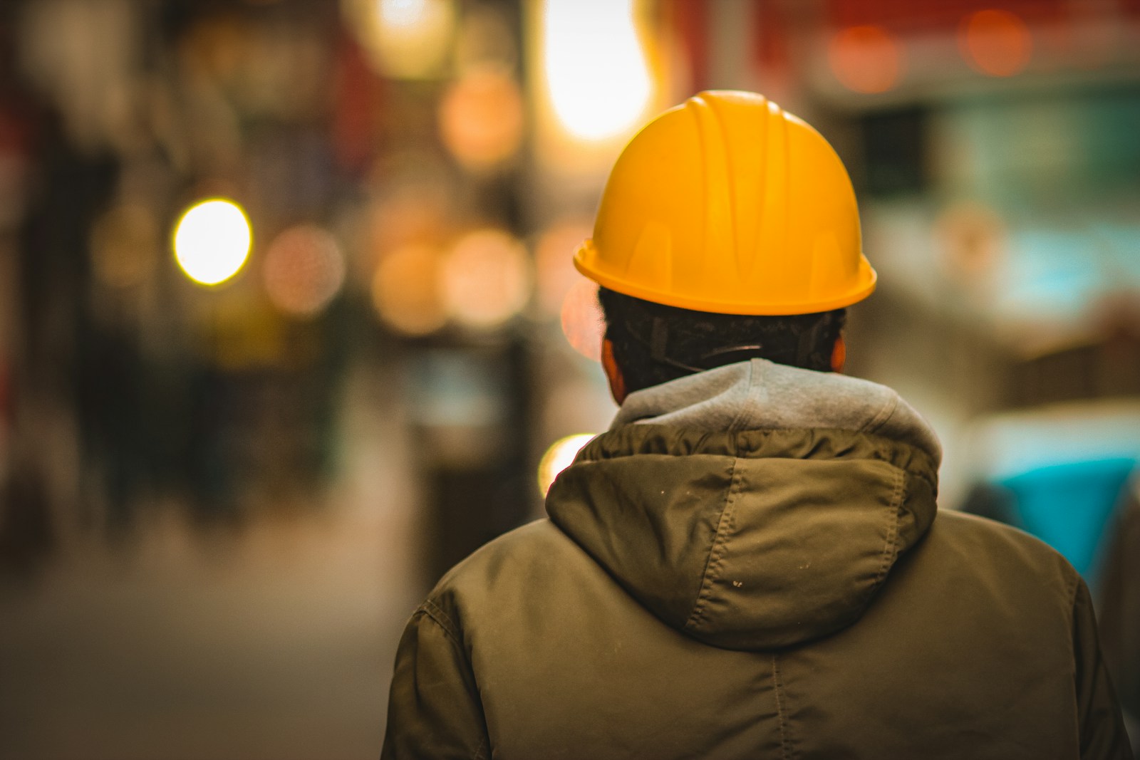 Construction professional in hard hat
