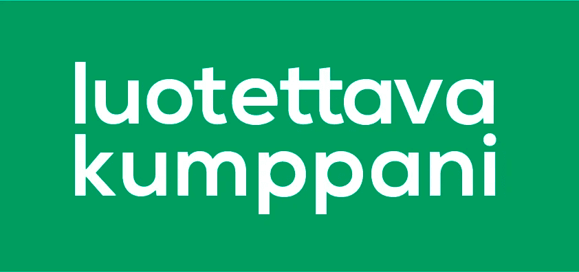 luotettava kumppani -teksti