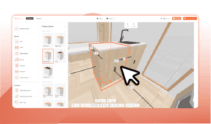 Place & Select Objects in 3D Tiny House Designer