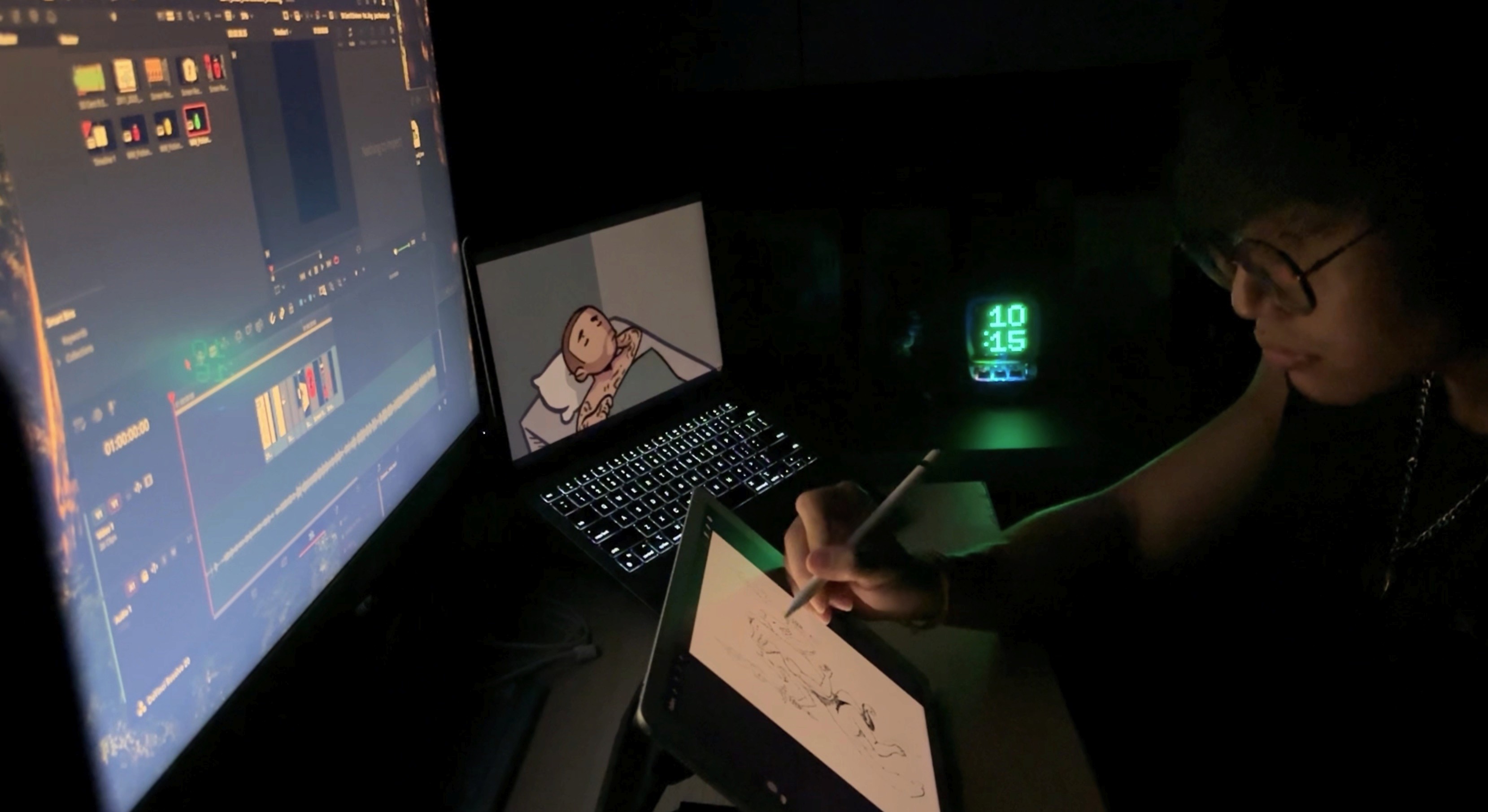 Me creating content last Saturday night