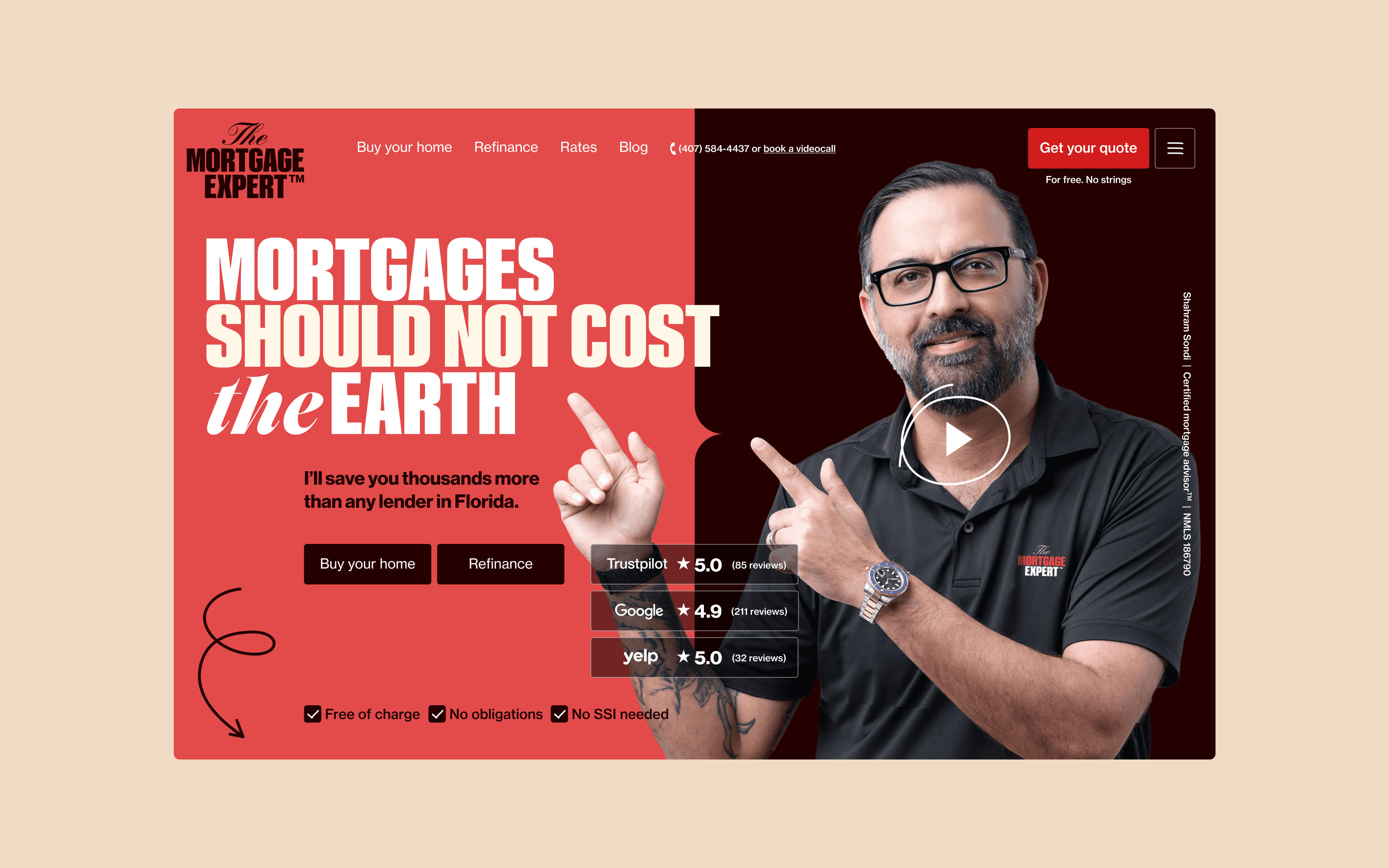 The Mortgage Expert Homepage header.