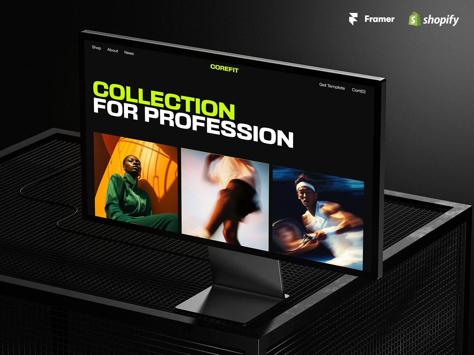 CORE-FIT Framer ecommerce template preview