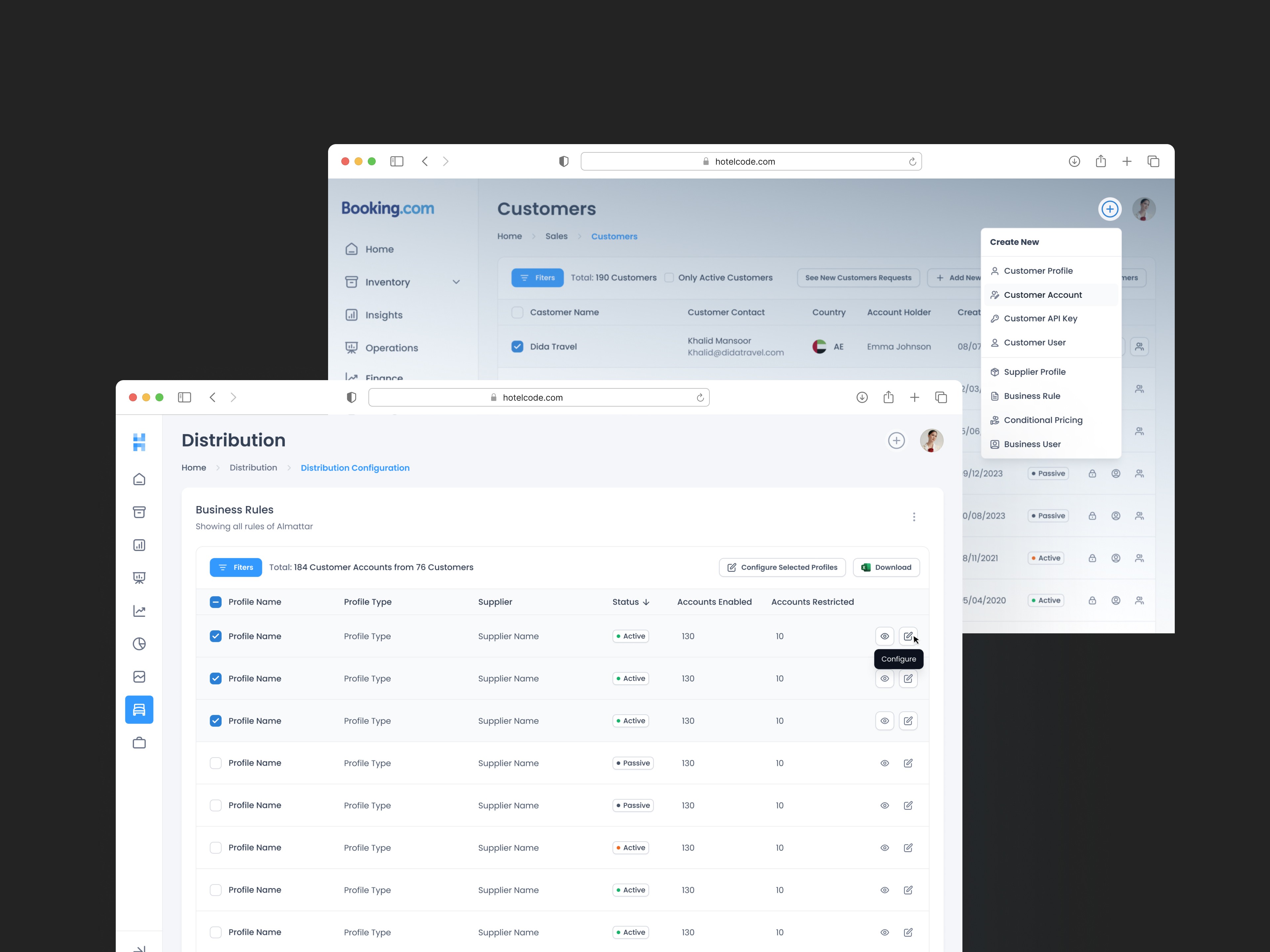 A screenshot of the app's home page