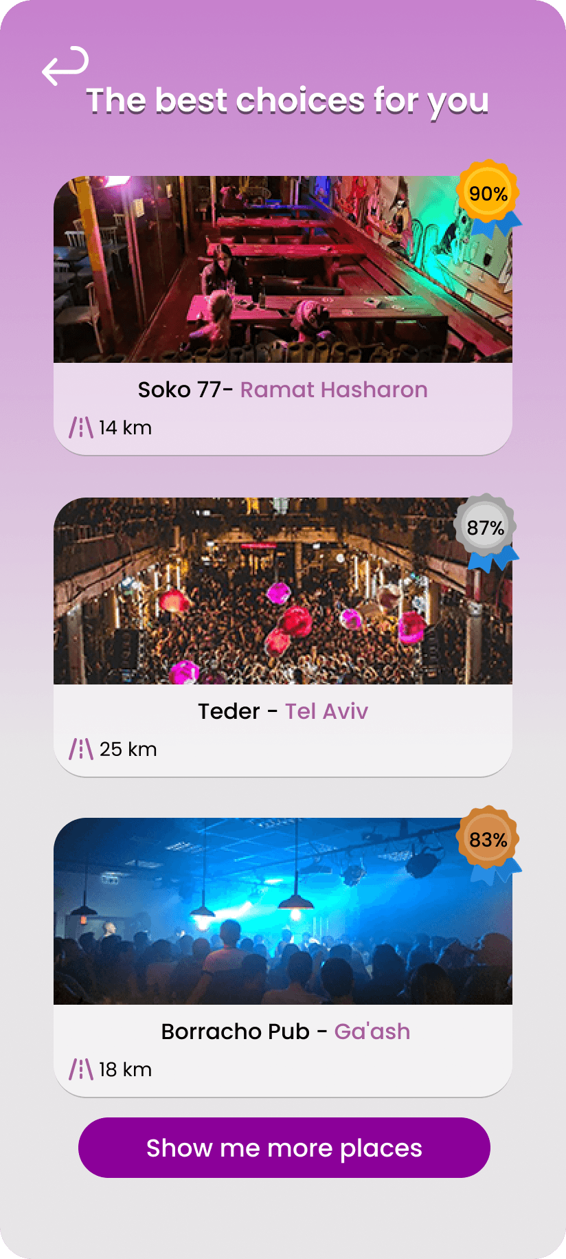 Selection screen