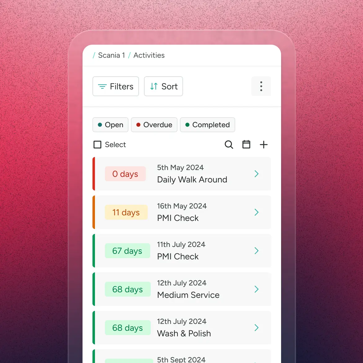 Information panel forecast UI