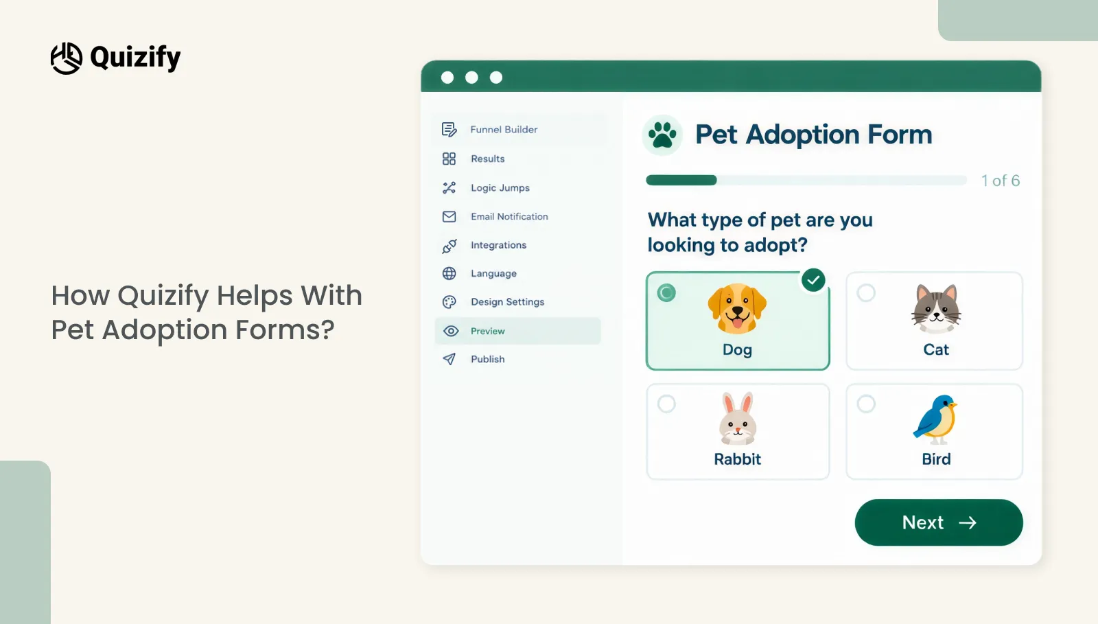 How Quizify Helps with Pet Adoption Forms | Quizify