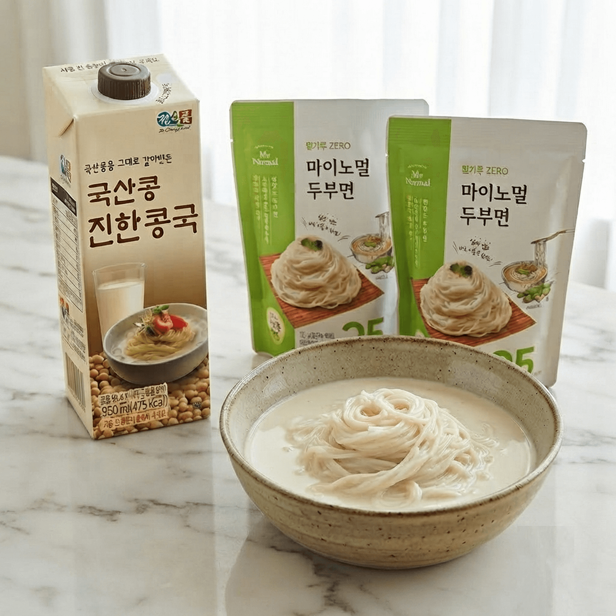 정식품 국산콩 콩국 & 마이노멀 두부면