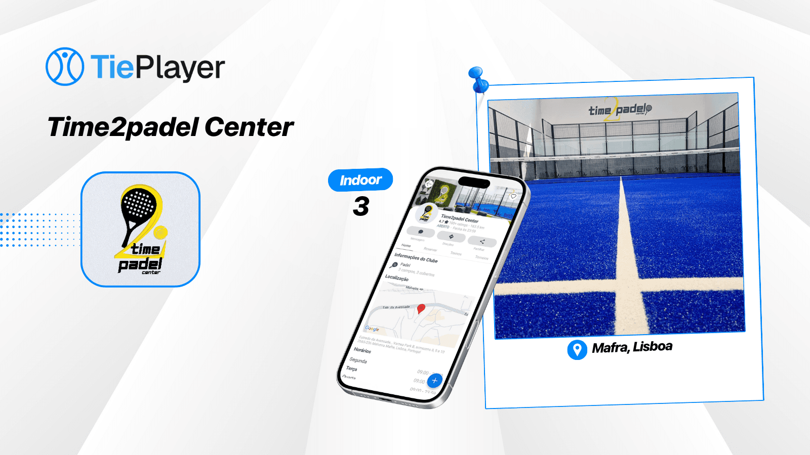 Book a padel court at Time2padel Center