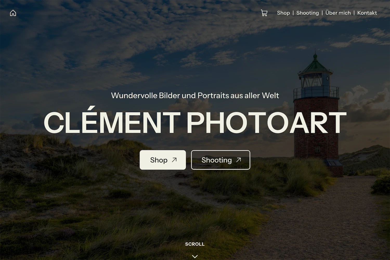 Homepage Website-Projekt Clément Photoart