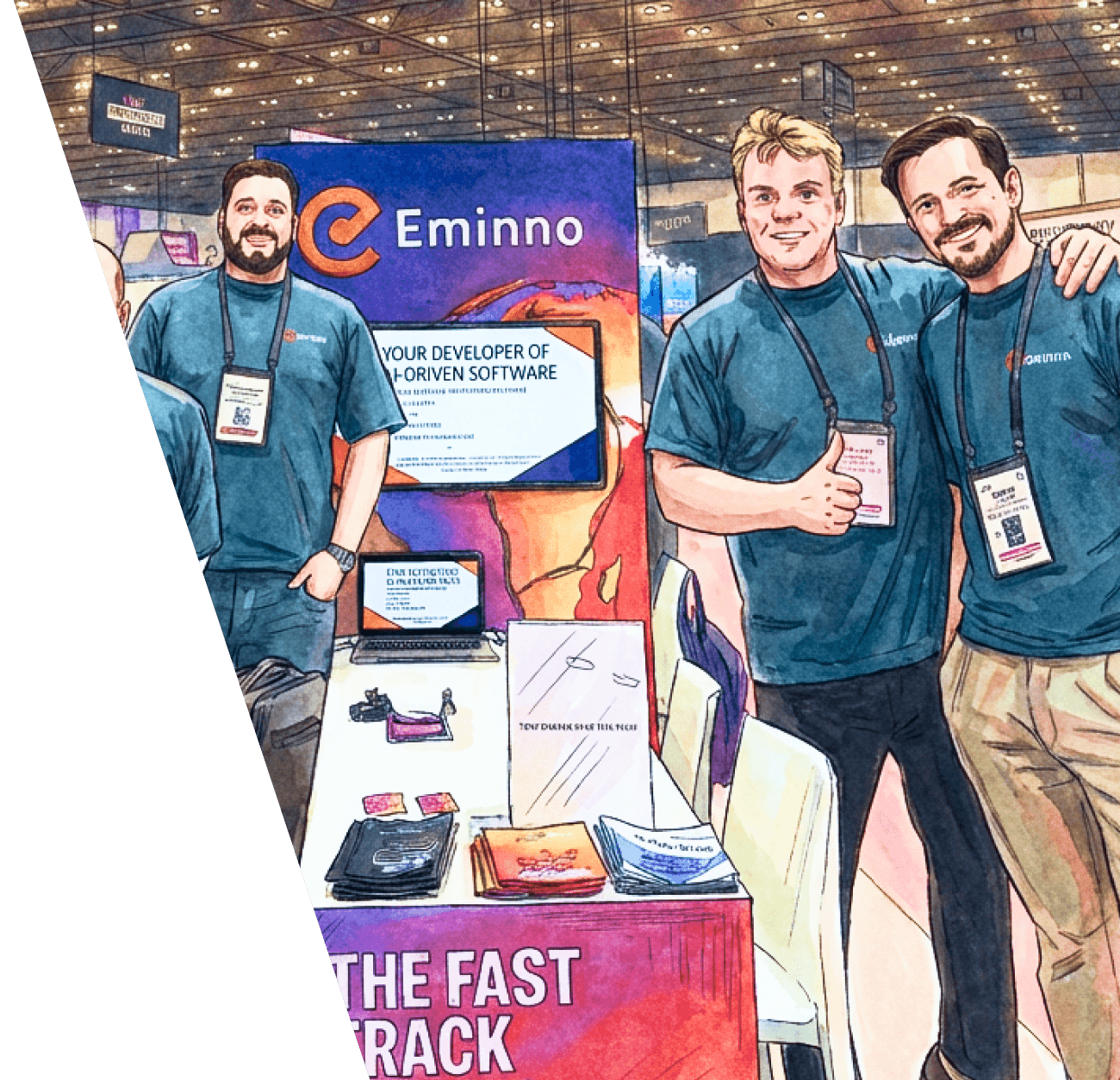 Fluffy white cat wearing round glasses working on a laptop