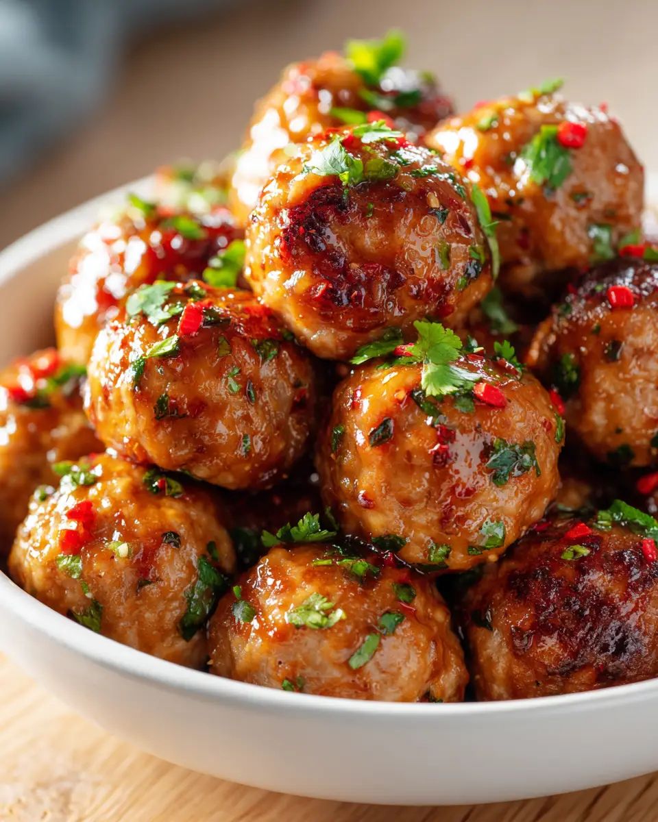 Baked Chicken Meatballs from Pasta 9 Toronto served in warm marinara and topped with Parmesan.