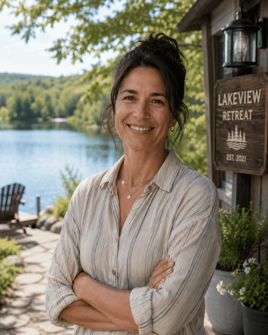 Naomi, host of Driftwood, smiling portrait