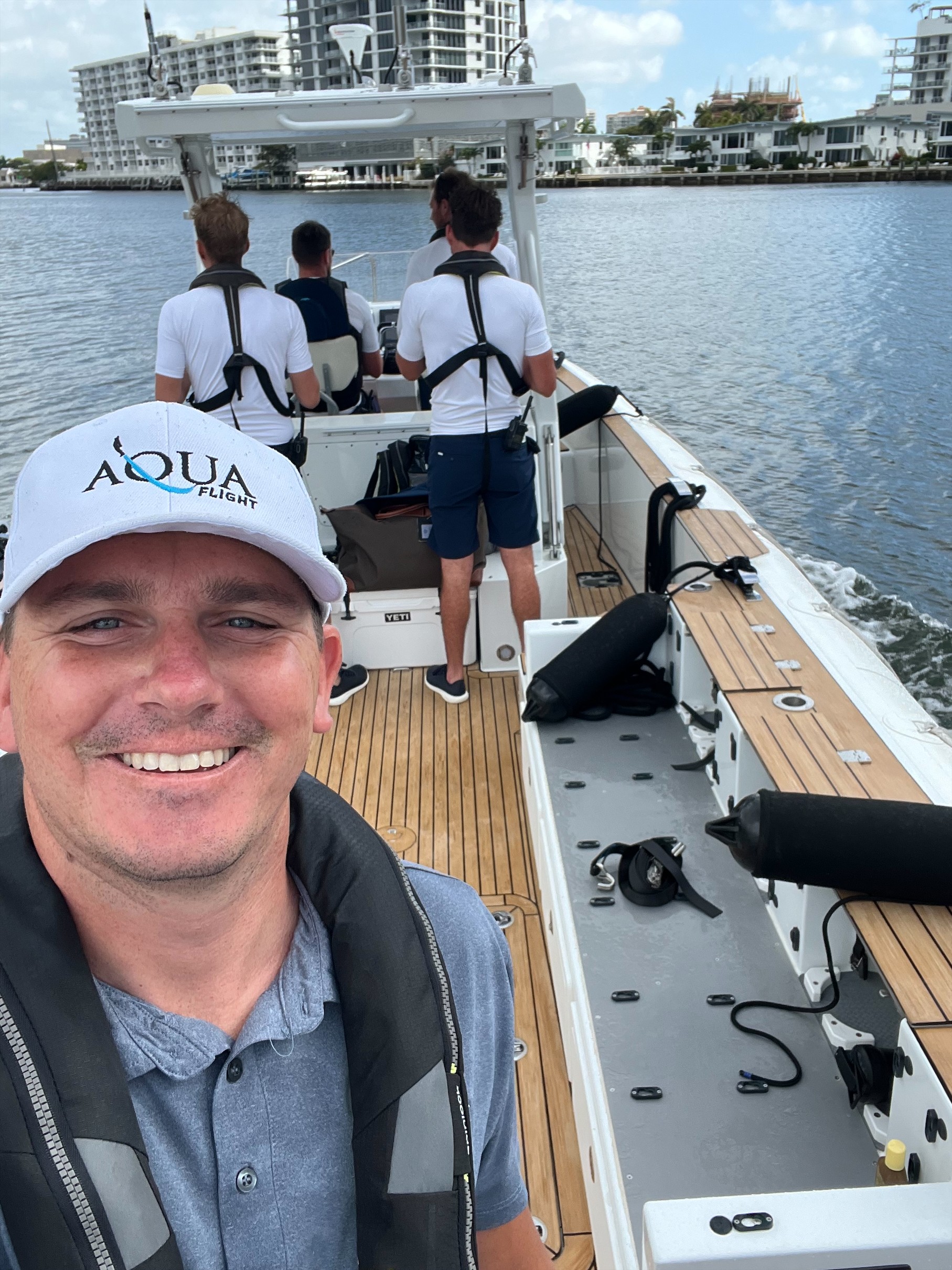 Ashton Lauritzen at work with Aqua Flight