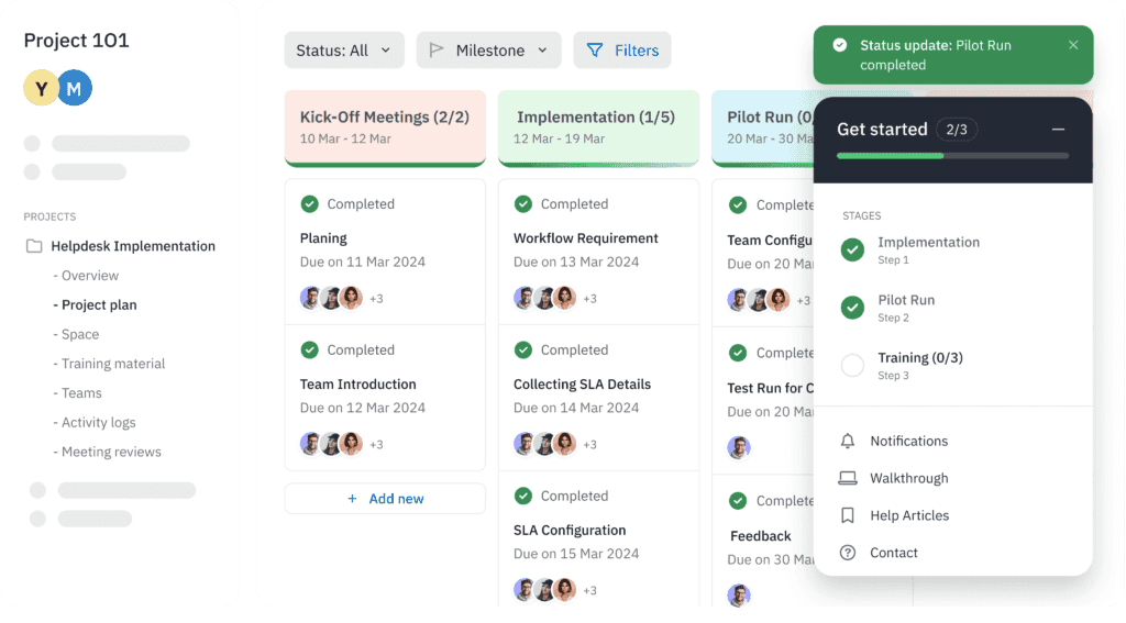 Projetly project management software for Mac