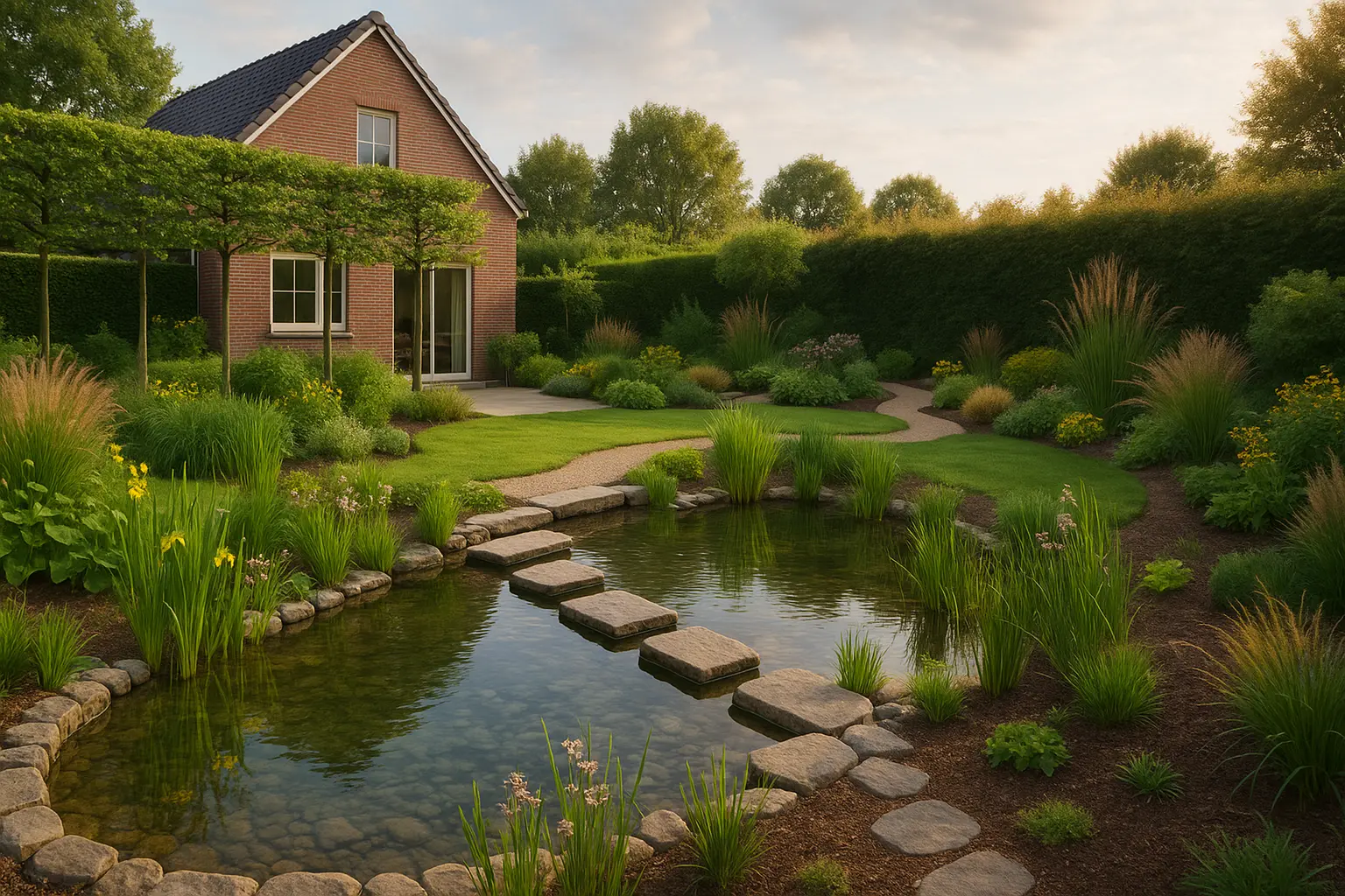 Rustgevende Vijver Tuin