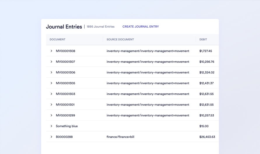 CFO: GL-mapped movement valuation