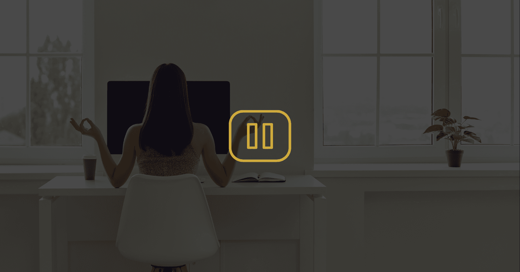 woman in blue tank top standing beside white wall