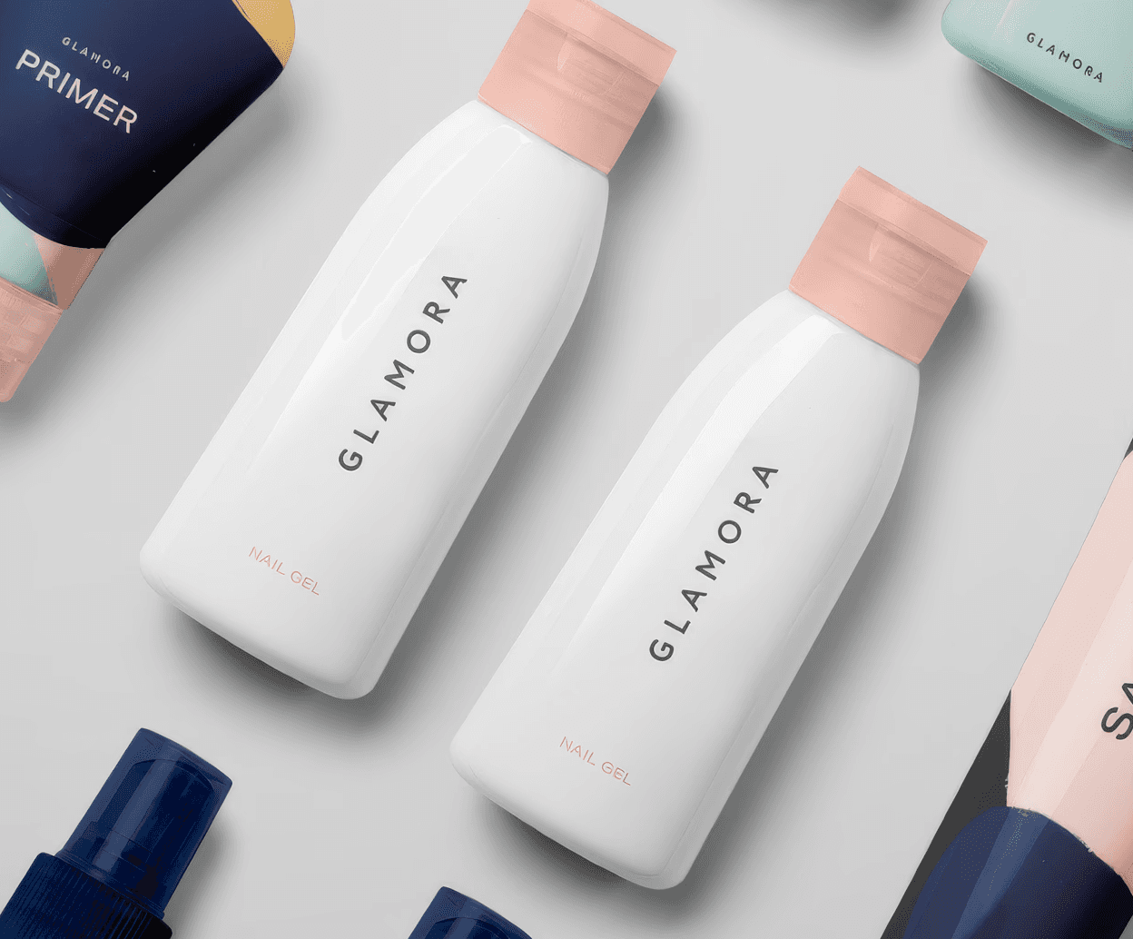 Glamora beauty packaging system across nail cosmetics and accessories