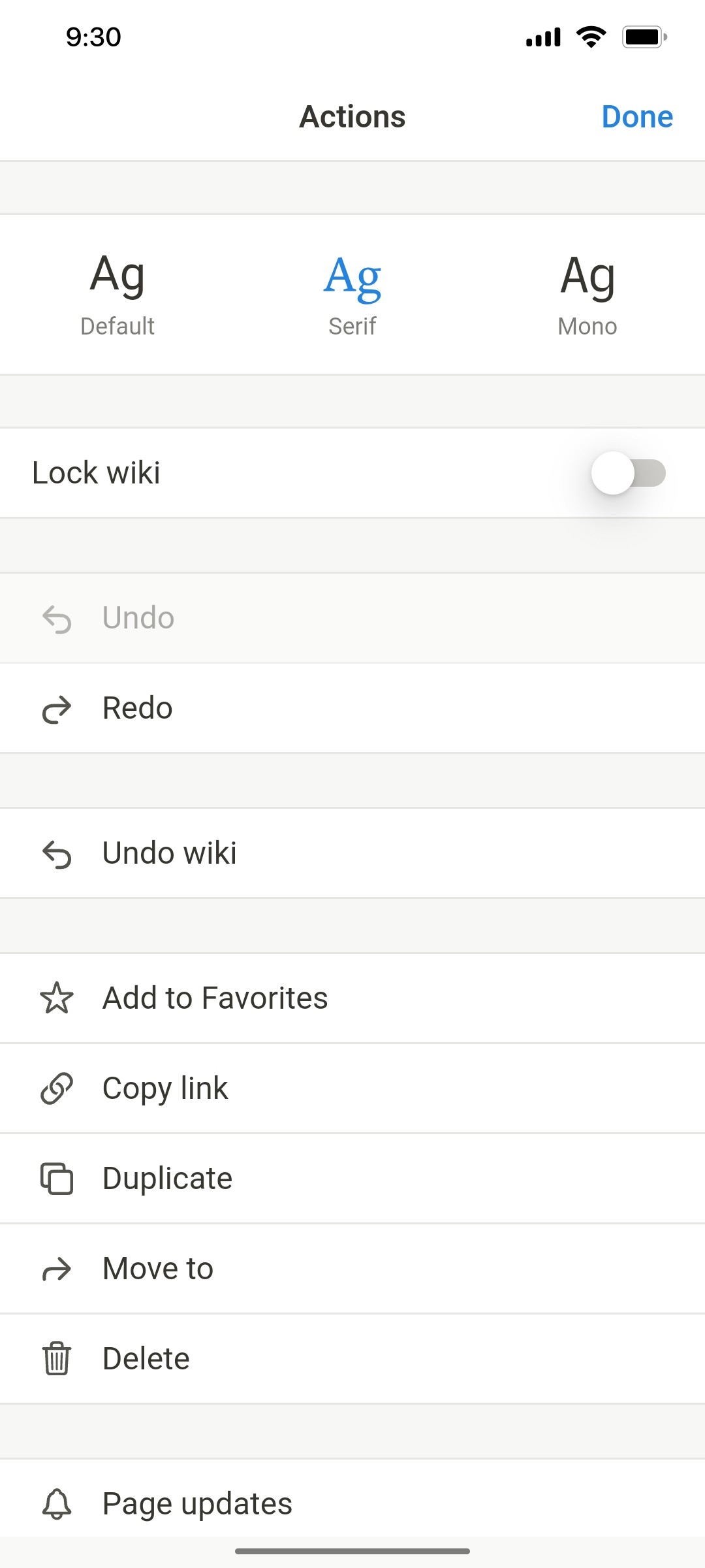 Notion App Action Screen 