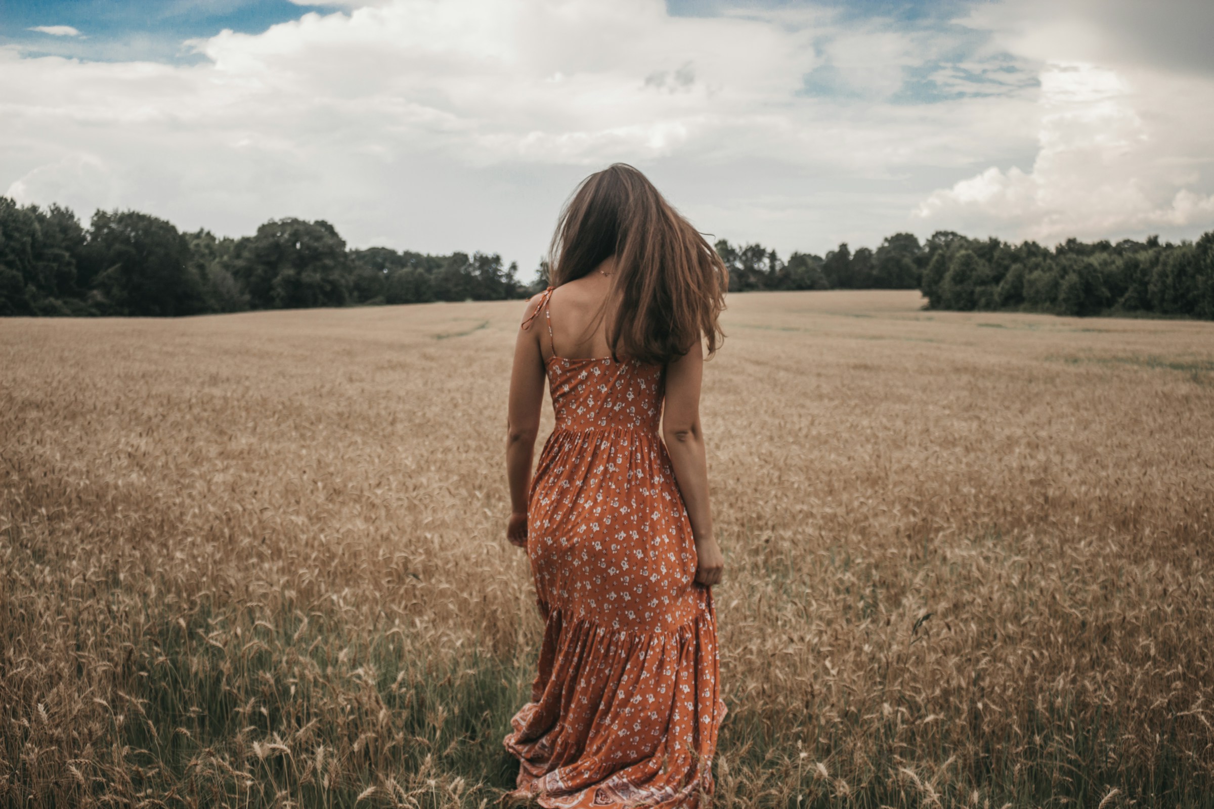 Girl Wearing Dress - Colors That Go with Brown Clothes